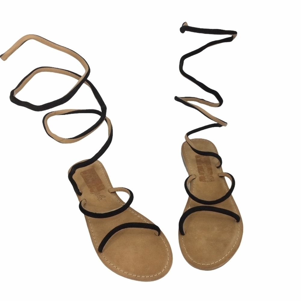 Free People Havana Black Suede Gladiator Sandals